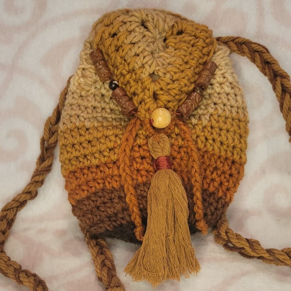 Crochet Mini-Backpack Cottagecore Style HANDMADE